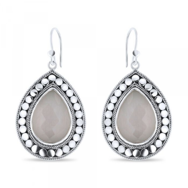 CLOSE TO ZEN | Oorbellen - Feels like summer grey moonstone